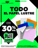 Descuento papel lustre 30%