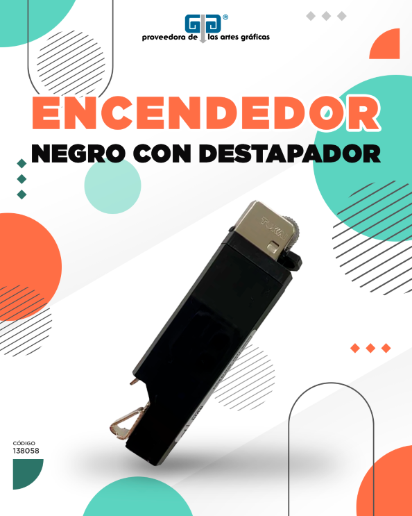 ENCENDEDOR NEGRO CON DETAPADOR