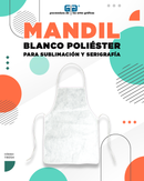 MANDIL BLANCO DE POLIESTER PARA SUBLIMAR Y SERIGRAFIA SUBLIMACION YTISPA