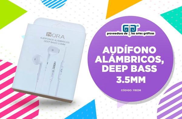 AUDIFONOS ALAMBRICOS DEEP BASS 3.5 MM