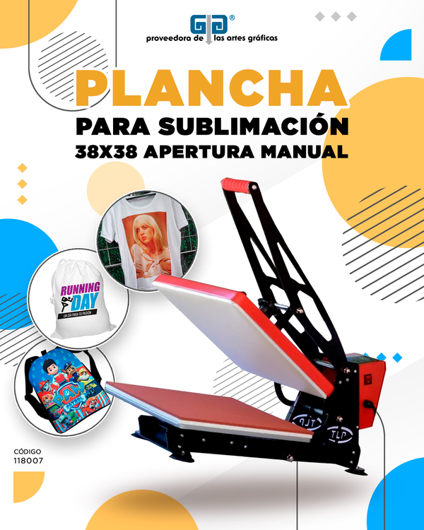 PLANCHA PARA SUBLIMACION 38 X 38 CMS