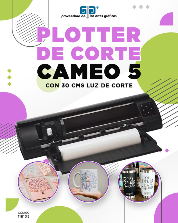 PLOTTER DE CORTE CAMEO 5,  CON 30 CMS LUZ DE CORTE