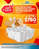 HOT SALE 2026  CAJA CON 36 TAZAS BLANCAS 11 OZ PARA SUBLIMAR