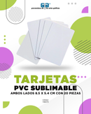 TARJETAS PVC SUBLIMABLE AMBOS LADOS 8.5 X 5.4 CM CON 20 PIEZAS PARA SUBLIMAR SUBLIMACION ENCOGRAPHICS