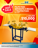 HOT SALE 2026 PULPO PARA SERIGRAFIA 6 BRAZOS 2 PALETAS, FIJAS