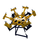 PULPO PARA SERIGRAFIA 6 BRAZOS CON 4 ESTACIONES, DOBLE GIRO sobre pedido