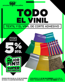 VINIL TEXTIL Y VINIL DE CORTE  5%