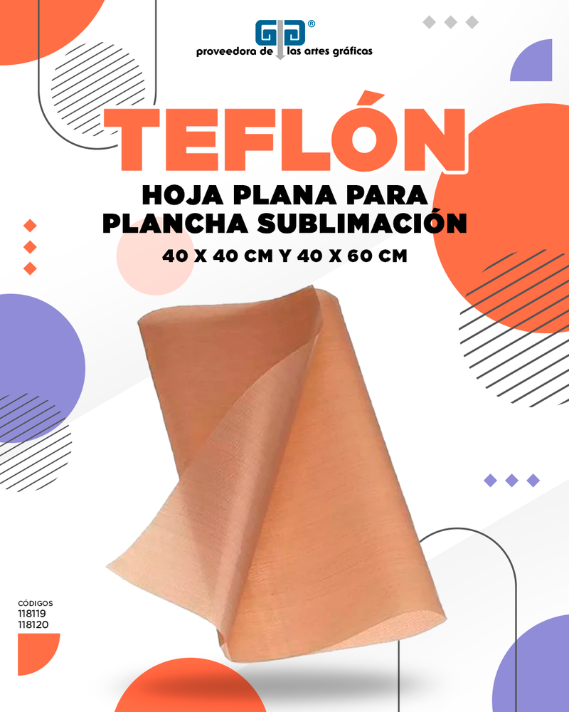 TEFLON PARA PLANCHA 40X40 CMS