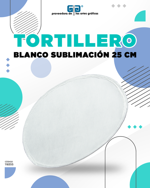 TORTILLERO BLANCO SUBLI 25 PARA SUBLIMAR SUBLIMACION YTISPA