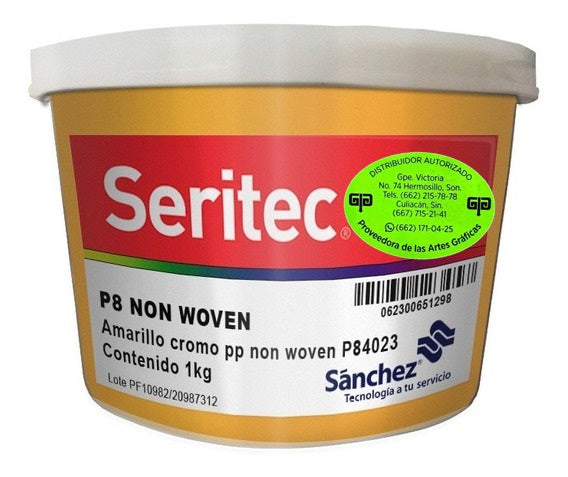 AMARILLO CROMO NON WOVEN TINTA 1 KG SP 84023, PARA IMPRIMIR POLIPROPILENO NO TEJIDO (BOLSA ECOLOGICA)