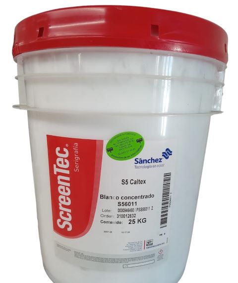 BLANCO CONCENTRADO CALTEX TINTA CUBETA 25 KG S5  6011 PARA TELAS: ALGODON, LANA, ACETATO, RAYON, ALGODON-POLIESTER.