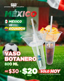 VASO BOTANERO 800 ML VASO, CHAROLA Y POPOTE HOY 30 JUNIO 2026 UNICO DIA