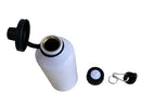 BOTELLA DE ALUMINIO BLANCA DEPORTIVA 600 ML DOBLE TAPA