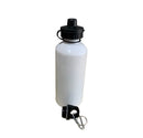 BOTELLA DE ALUMINIO BLANCA DEPORTIVA 600 ML DOBLE TAPA