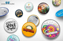 BOTON PUBLICITARIO PIN 1" CON CONTRAFISTOL O BROCHE CON 50 PIEZAS