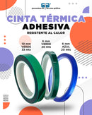 CINTA TERMICA  ADHESIVA 10MM VERDE RESIST.CALOR 33 MTS