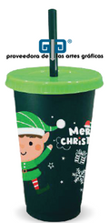 VASO NAVIDEÑO CON TAPA Y POPOTE EN 6 MODELOS 2025.   LLEGARAN PARA EL 1 DE OCTUBRE 2025