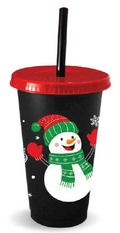 VASO NAVIDEÑO CON TAPA Y POPOTE EN 6 MODELOS 2025.   LLEGARAN PARA EL 1 DE OCTUBRE 2025