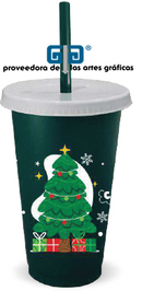 VASO NAVIDEÑO CON TAPA Y POPOTE EN 6 MODELOS 2025.   YA LLEGARON LOS 2025