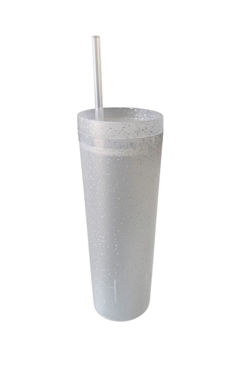 VASO CRUSH 20 OZ CON TAPA ROSCA Y POPOTE  VARIEDAD EN COLORES