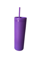 VASO CRUSH 20 OZ CON TAPA ROSCA Y POPOTE  VARIEDAD EN COLORES