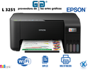 IMPRESORA EPSON L 3251 TAMAÑO CARTA ECO TANK WiFi, SCANNER, IMPRIME, FOTOCOPIA, USB