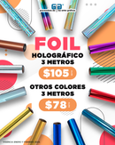 FOIL ESCARCHA PLATA 8" X 10´   ROLLO DE 20 CMS X 3 MTS