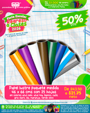 FERIA ESCOLAR REGRESO A CLASES 2026  PAPEL LUSTRE CON 25 HOJAS