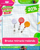 FERIA ESCOLAR REGRESO A CLASES 2026  BROCHE RETRACTIL COLORES