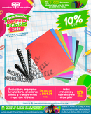 FERIA ESCOLAR REGRESO A CLASES 2026  PASTAS PLASTICAS PARA ENGARGOLAR TAMAÑO CARTA VARIEDAD EN COLORES Y ARILLO ESPIRAL Y ARILLO DOBLE METALICO CON 10% DE DESCUENTO
