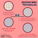 MARCO DE MADERA TENSADO MALLA BLANCA 60X70 CMS 90 PUNTOS POR Cm2