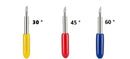 NAVAJAS PARA PLOTTER DE CORTE  juego de 3 piezas de  30 °  45 °  60 °