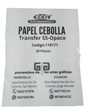 PAPEL CEBOLLA PARA TRANSFER OPACO CARTA CON 20 HOJAS