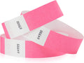 PULSERA PAPEL TYVEK DESECHABLE VARIOS COLORES  CON 100 PIEZAS MEDIDA 25.5x1.8cm