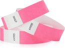 PULSERA PAPEL TYVEK DESECHABLE VARIOS COLORES  CON 100 PIEZAS MEDIDA 25.5x1.8cm