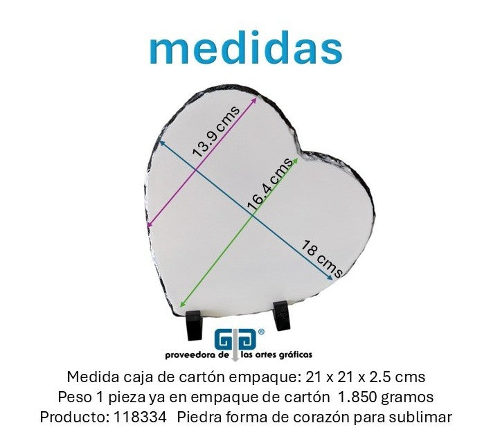 PIEDRA EN FORMA DE CORAZON PARA SUBLIMAR