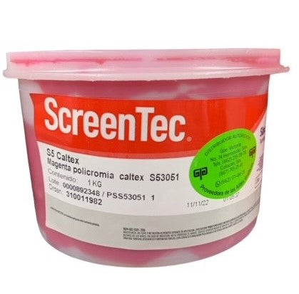 MAGENTA POLICROMIA CALTEX TINTA 1 KG S5 3051. PARA TELAS: ALGODON, LANA, ACETATO, RAYON, ALGODÓN-POLIESTER.