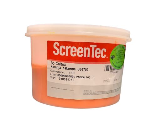 NARANJA ESTAMPA TINTA 1 KG S5 4703. PARA TELAS: ALGODON, LANA, ACETATO, RAYON, ALGODÓN-POLIESTER.