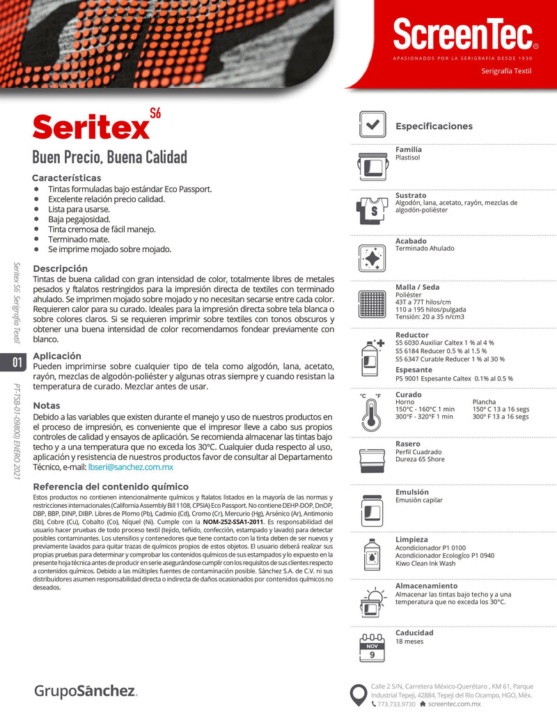 AZUL PROCESS SERITEX TINTA 1 KG S6 2012. PARA TELAS: ALGODON, LANA, ACETATO, RAYON, ALGODÓN-POLIESTER.