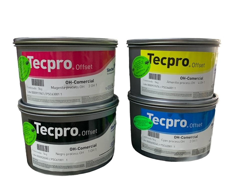 TINTA PARA PRENSA OFFSET COLOR	AMARILLO PROCESS CLAVE 4 OH 1 CONTENIDO 1 KG MARCA	TECPRO SANCHEZ	PRODUCCION EN MEXICO