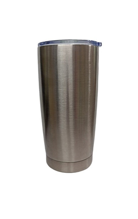 VASO ACERO INOXIDABLE 20 OZ PLATA ACERO CON TAPA