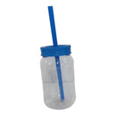 VASO PET TRANSPARENTE ENCOGRAPHICS 500 ML CON TAPA Y POPOTE AZUL