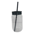VASO PET TRANSPARENTE ENCOGRAPHICS 500 ML CON TAPA Y POPOTE NEGRO