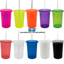 VASO CAPI 16 OZ VASO Y TAPA MISMO COLOR, POPOTE NATURAL, 473 ML VARIEDAD EN COLORES
