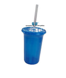 VASO FANCY  12 OZ CON TAPA Y POPOTE VARIEDAD EN COLORES Y POPOTE NATURAL 355 ML