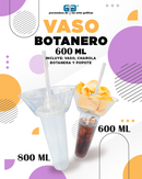 VASO BOTANERO CON POPOTE CAPACIDAD 600 ML