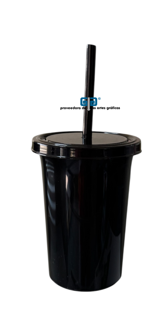 VASO PONY 16 OZ CON TAPA, VASO Y POPOTE DEL MISMO COLOR. 473 ml VARIEDAD EN COLORES