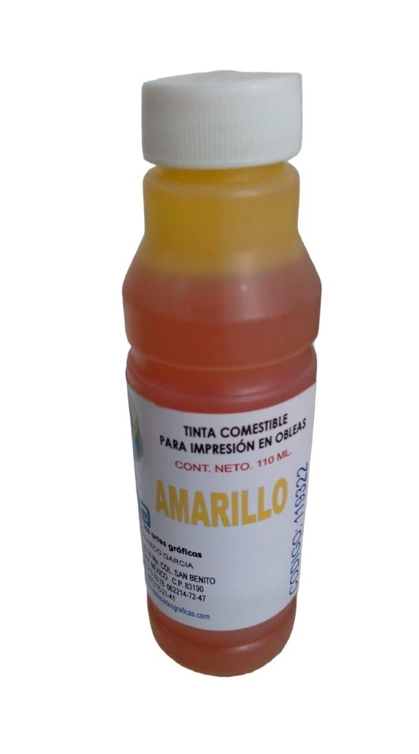 TINTA COMESTIBLE 100 ML AMARILLO