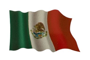 STICKER BANDERA DE MEXICO  4.4 X 2.8 CM