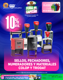 FERIA DEL CAPITAN 2026 OFRECE 10% DE DESCUENTO EN SELLOS, FECHADORES, NUMERADORES Y MATERIALES COLOP Y TRODAT DEL 15 AL 31 DE JULIO 2026 O AL AGOTAR EXISTENCIAS